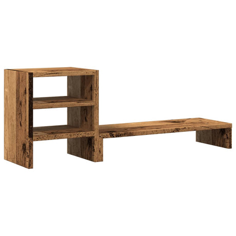 Vidaxxl Monitorständer mit Schreibtisch-Organizer Holz, altholzfarben