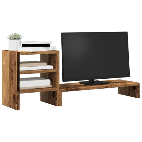 Vidaxxl Monitorständer mit Schreibtisch-Organizer Holz, altholzfarben