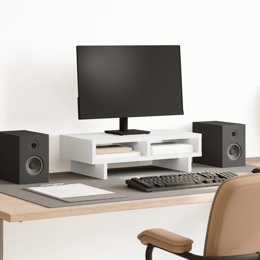 Vidaxx Monitorständer 50x27x15 cm Holzwerkstoff weiß
