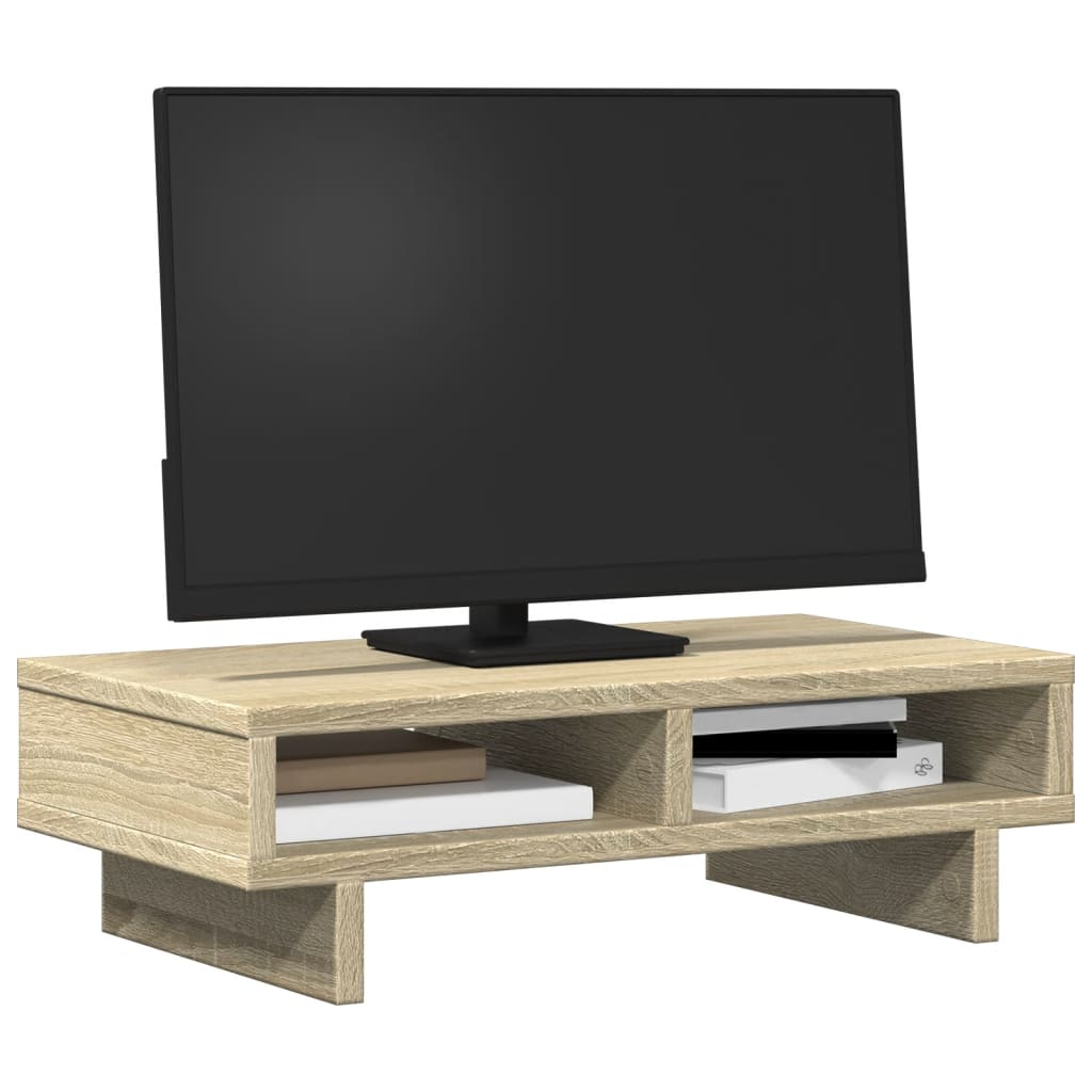 Vidaxxl Monitorständer 50x27x15 cm, Holzwerkstoff Sonoma-Eiche-farbig