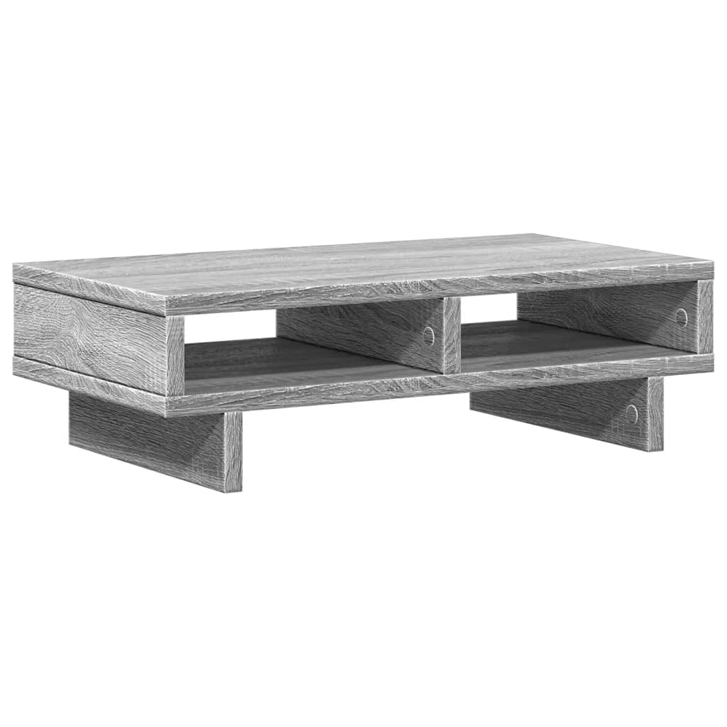 Vidaxxl-Monitorständer 50 x 27 x 15 cm, Holzwerkstoff, graue Sonoma-Eiche
