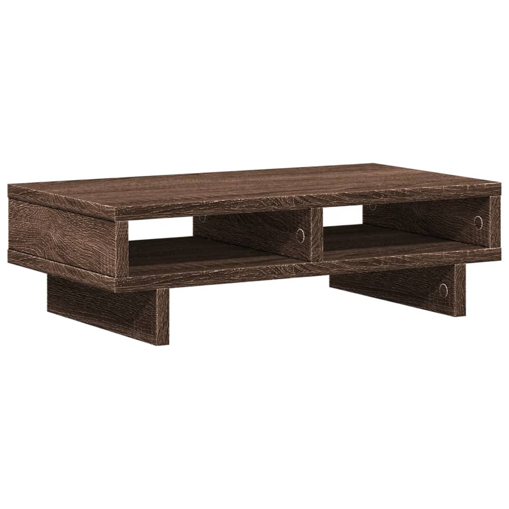 Vidaxxl-Monitorständer 50 x 27 x 15 cm, Holzwerkstoff, braune Eiche