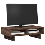 Vidaxxl-Monitorständer 50 x 27 x 15 cm, Holzwerkstoff, braune Eiche