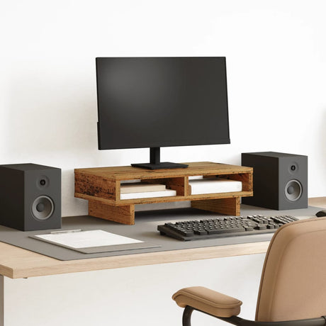 Vidaxxl Monitorständer 50x27x15 cm verarbeitetes Holz, altholzfarben