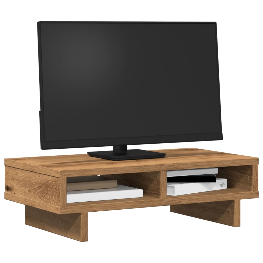 VIDAXL Monitor Standard 50x27x15 cm verarbeitete Holzhandwerks -Eichenfarbe