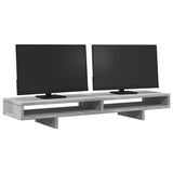 Vidaxxl Monitorständer 100x27x15 cm, Holzwerkstoff, Betongrau