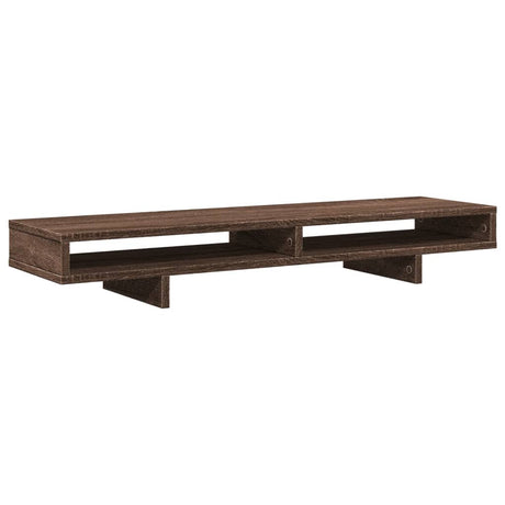 Vidaxxl-Monitorständer 100 x 27 x 15 cm, Holzwerkstoff, braune Eiche