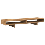 VidaXL Monitorständer 100 x 27 x 15 cm, handgefertigtes Holz, handgefertigte Eiche