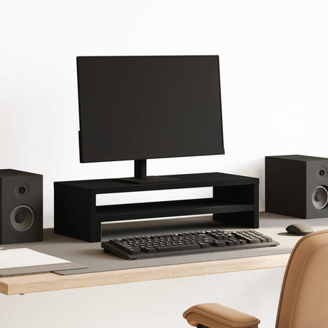 Vidaxx Monitorständer 54x22x15 cm, lackiertes Holz schwarz