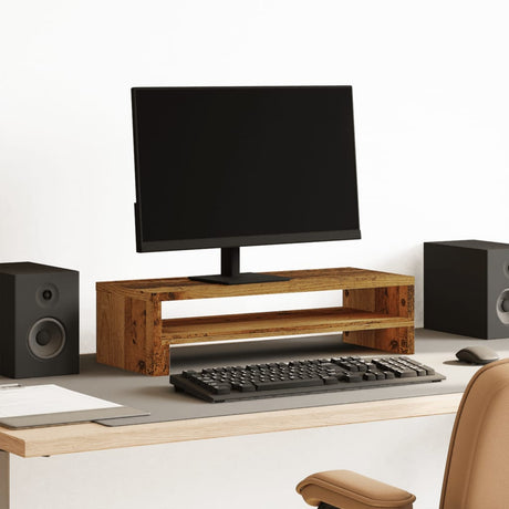Vidaxxl Monitorständer 54x22x15 cm fertiges Holz, altholzfarben
