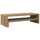 VidaXL Monitorständer 54 x 22 x 15 cm, handgefertigtes Holz, handwerkliche Eichenfarbe