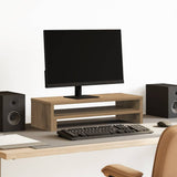 VidaXL Monitorständer 54 x 22 x 15 cm, handgefertigtes Holz, handwerkliche Eichenfarbe