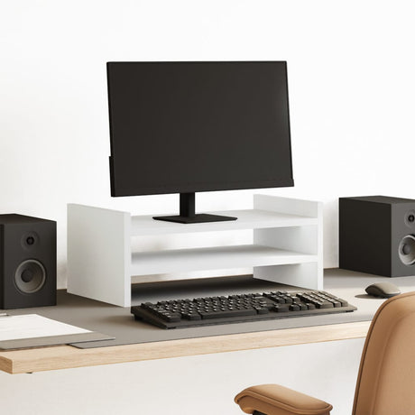 VidaXL Monitorständer 50x27x20 cm Holzwerkstoff weiß