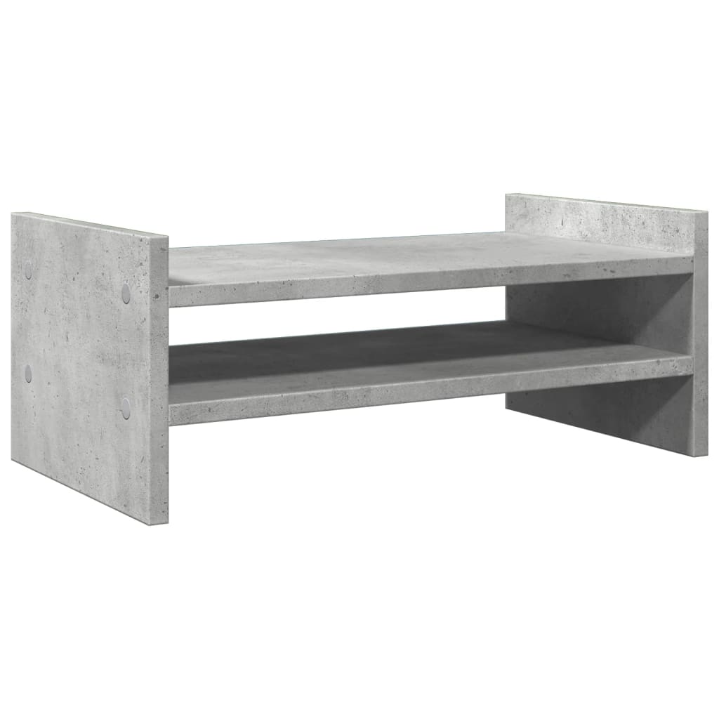 Vidaxxl Monitorständer 50x27x20 cm Holzwerkstoff Betongrau