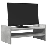 Vidaxxl Monitorständer 50x27x20 cm Holzwerkstoff Betongrau