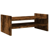 VidaXL Monitorständer 50x27x20 cm verarbeitetes Holz, geräucherte Eiche