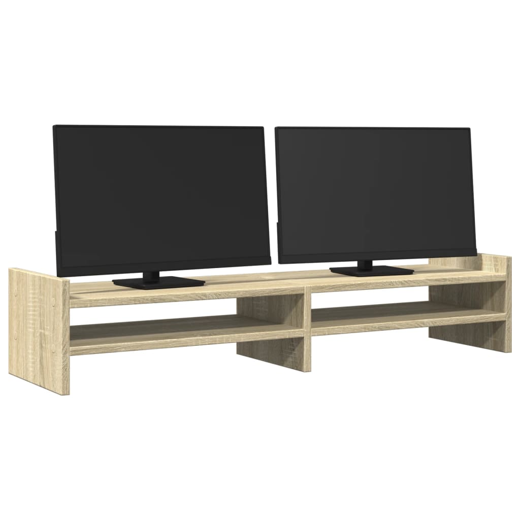 Vidaxxl Monitorständer 100x27x20 cm, Holzwerkstoff Sonoma-Eiche-farbig