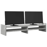 Vidaxxl Monitorständer 100x27x20 cm, Holzwerkstoff, Betongrau