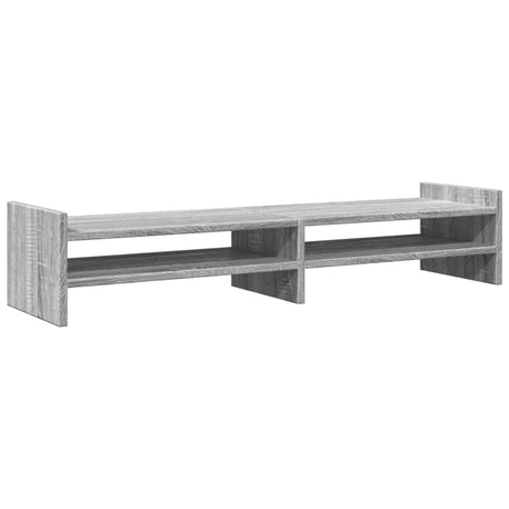 Vidaxxl-Monitorständer 100 x 27 x 20 cm, Holzwerkstoff, graue Sonoma-Eiche