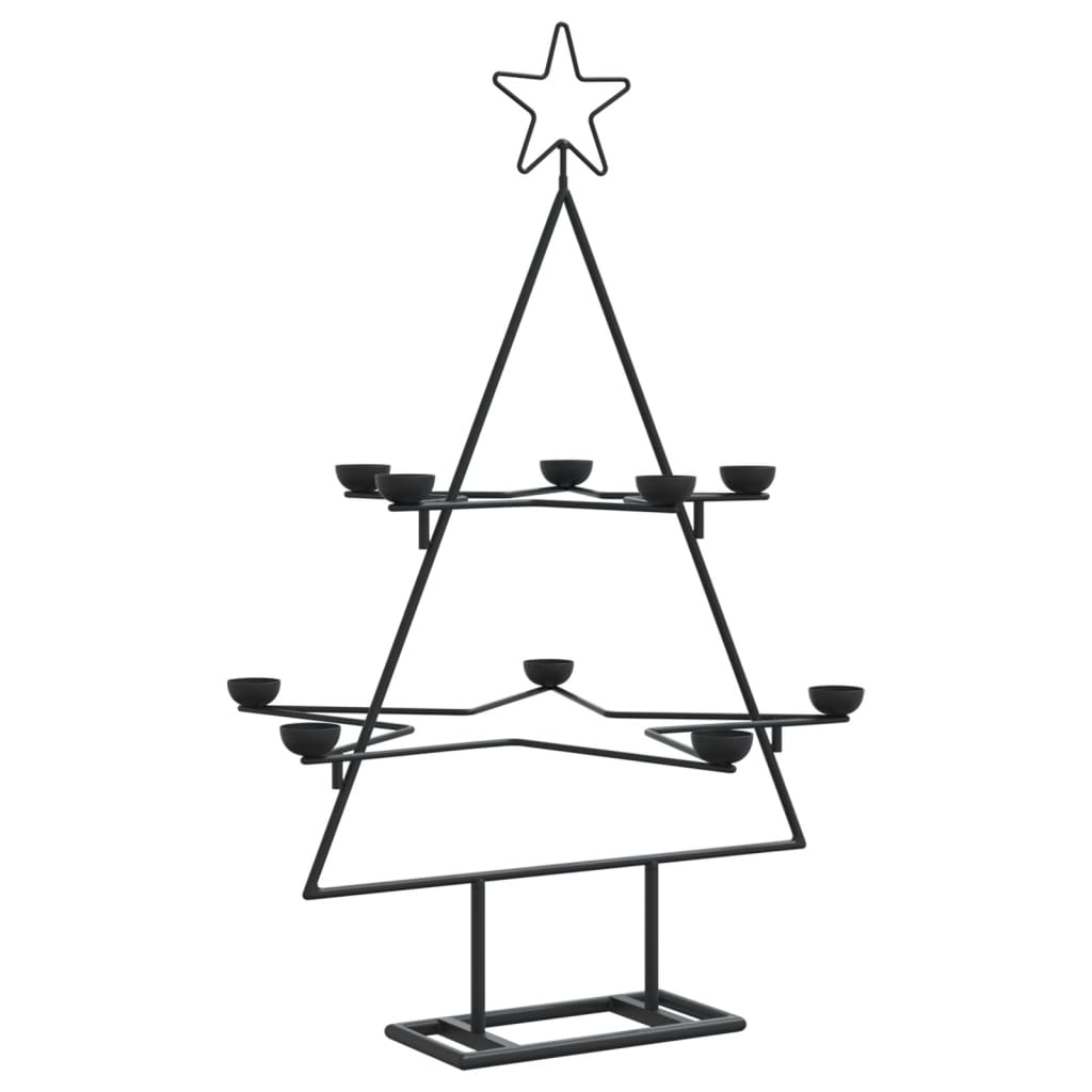 Vidaxl kerstdecoratie kerstboom 75 cm metaal zwart