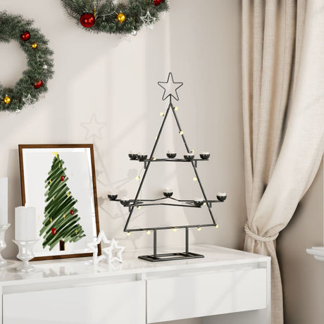 VidaXL Weihnachtsdekoration Weihnachtsbaum 75 cm Metall Schwarz