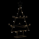 VidaXL Weihnachtsdekoration Weihnachtsbaum 75 cm Metall Schwarz