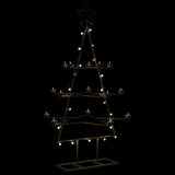 VidaXL Weihnachtsdekoration Weihnachtsbaum 105 cm Metall Schwarz