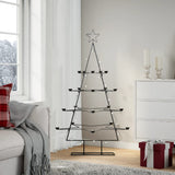 VidaXL Weihnachtsdekoration Weihnachtsbaum 140 cm Metall Schwarz
