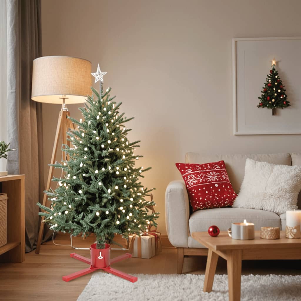 Vidaxx Weihnachtsbaumständer 61x61x15,5 cm rot