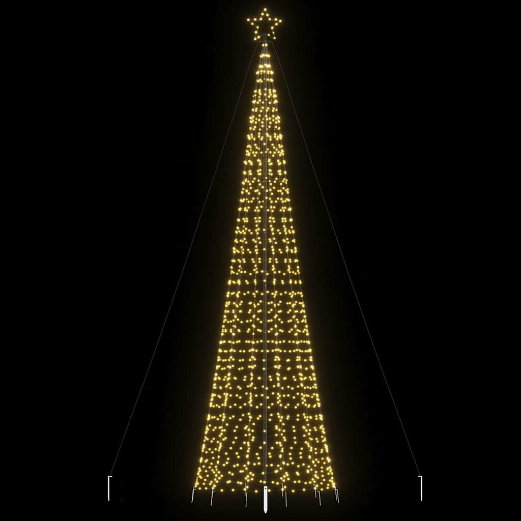 VidaXL LED-Weihnachtsbaum mit Spießen 1534 LEDs warmweiß 500 cm