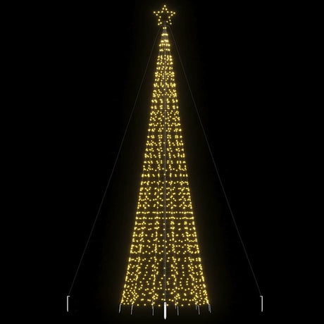 VidaXL LED-Weihnachtsbaum mit Spießen 1534 LEDs warmweiß 500 cm