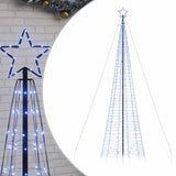 Vidaxxl LED-Weihnachtsbaum mit Spitzen 1534 LEDs 500 cm blau