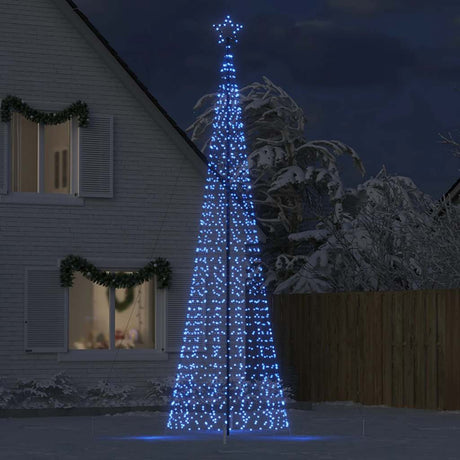 Vidaxxl LED-Weihnachtsbaum mit Spitzen 1534 LEDs 500 cm blau