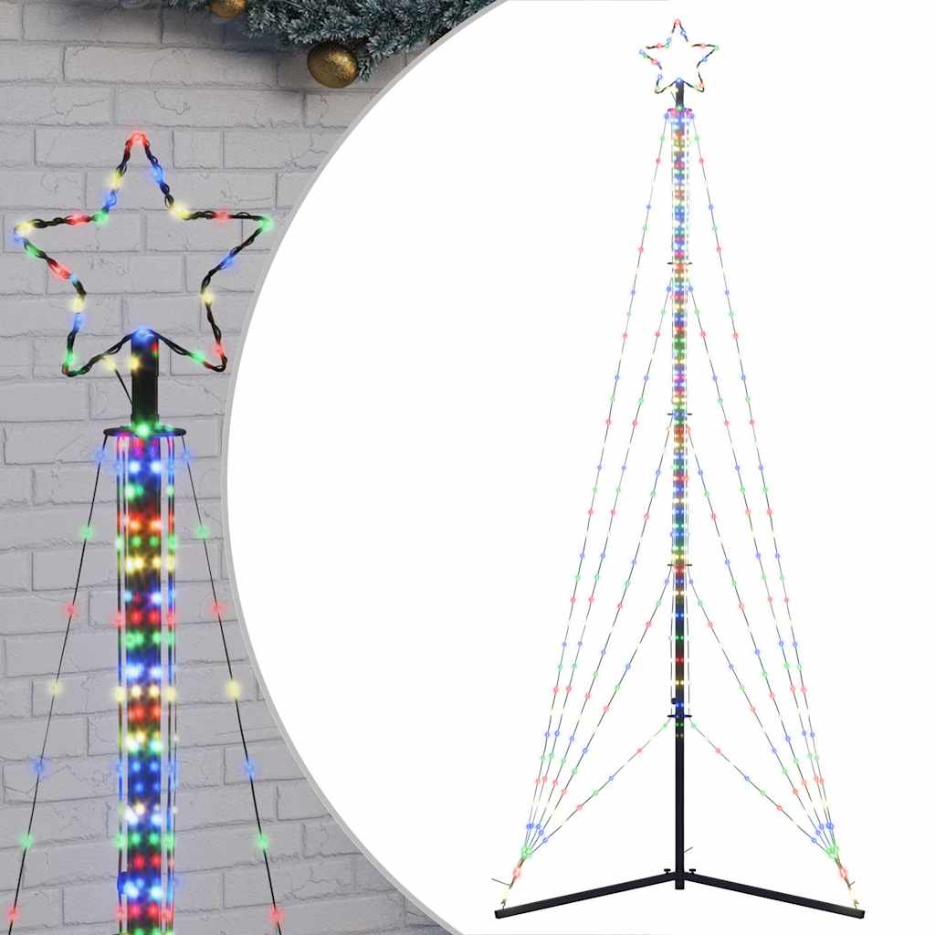 Vidaxxl LED-Weihnachtsbaum 525 LEDs bunt 302 cm