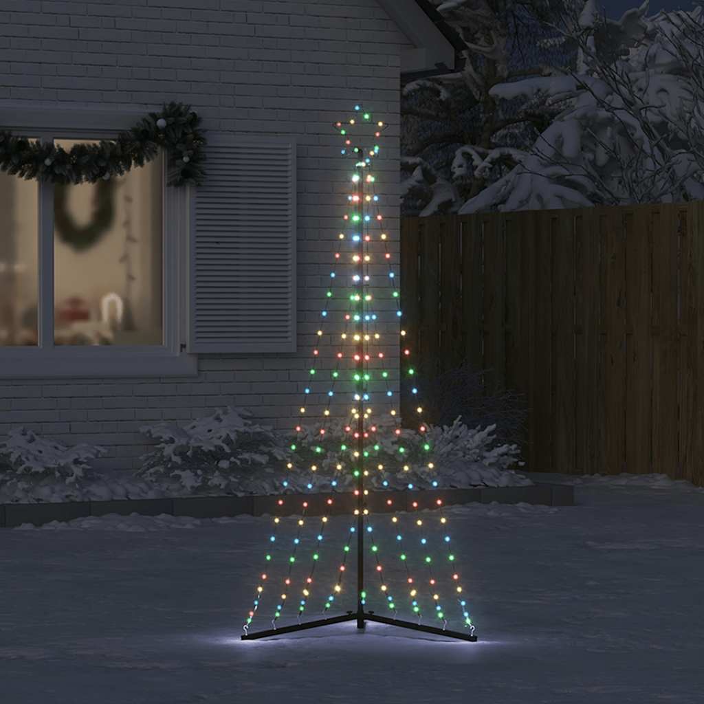 Vidaxl led-kerstboom 339 leds kleurrijk 187 cm