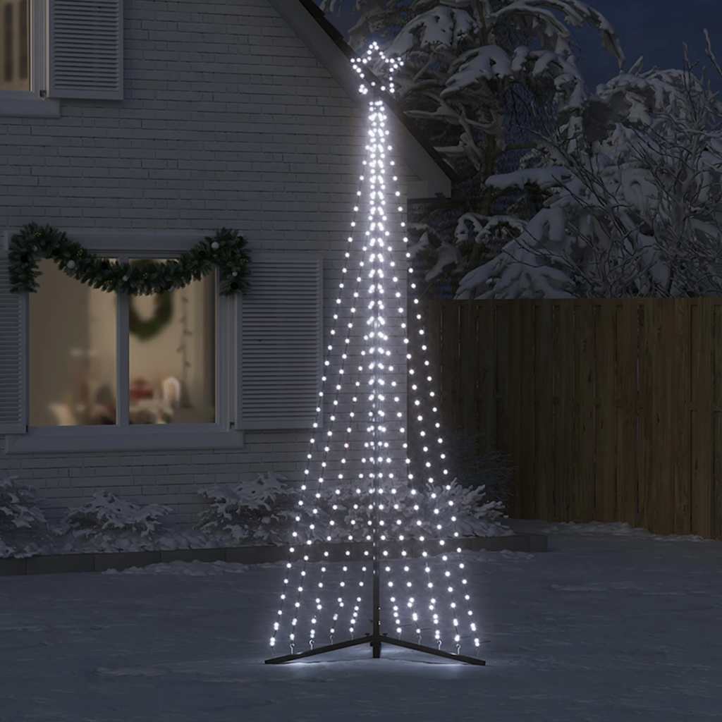 Vidaxxl LED-Weihnachtsbaum 495 LEDs kaltweiß 300,5 cm