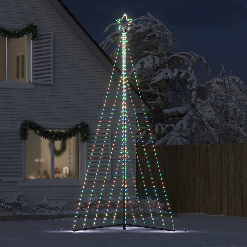 Vidaxl led-kerstboom 570 leds kleurrijk 399 cm