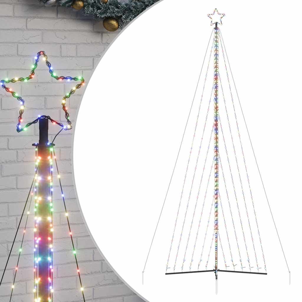 Vidaxl led-kerstboom 789 leds kleurrijk 476 cm