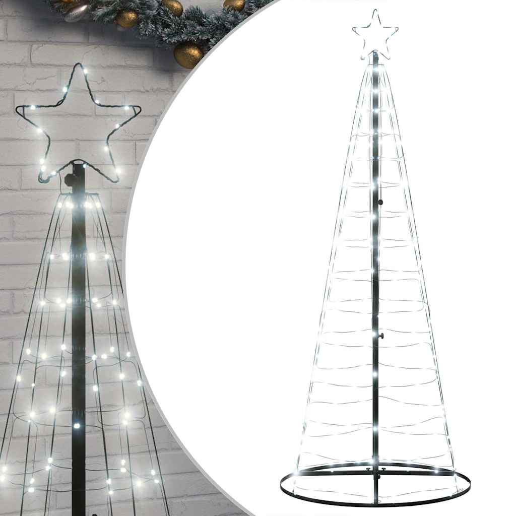 Vidaxxl LED-Weihnachtsbaum 200 LEDs kaltweiß 182 cm