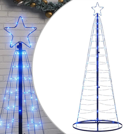 Vidaxxl LED-Weihnachtsbaum 200 LEDs 180 cm blau