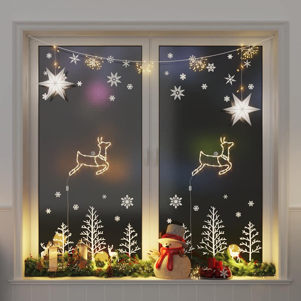 VidaXL Weihnachtsbeleuchtung Rentier-Silhouette 2 Stück 35 LEDs warmweiß