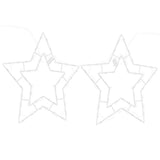 VidaXL Weihnachtsbeleuchtung Sternsilhouette 2 Stk. 50 LEDs warmweiß