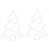 VidaXL Weihnachtsbeleuchtung Weihnachtsbaum Silhouette 2 Stk. 50 LEDs warmweiß