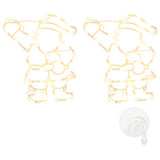 VidaXL Weihnachtsbeleuchtung Silhouette des Weihnachtsmanns2 Stück 35 LEDs warmweiß