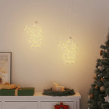 VidaXL Weihnachtsbeleuchtung Silhouette des Weihnachtsmanns2 Stück 35 LEDs warmweiß