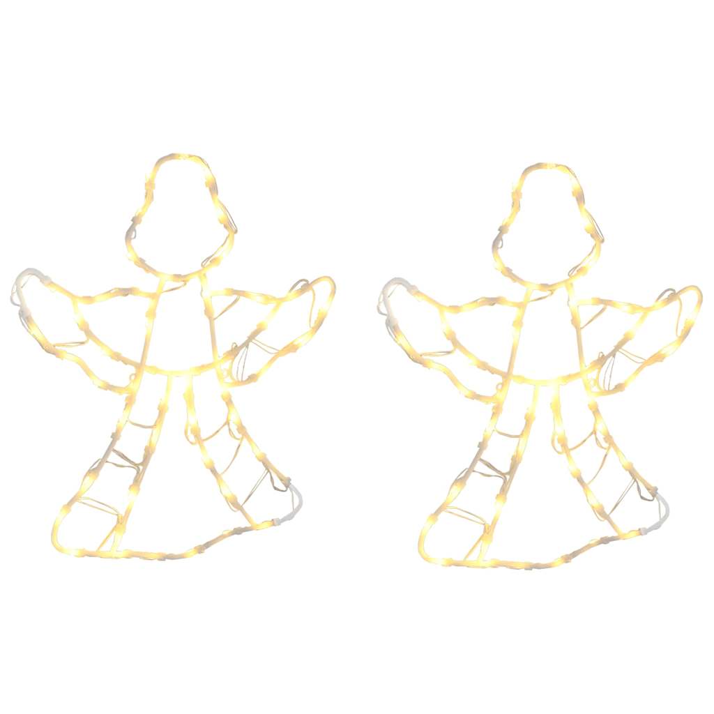 VidaXL Weihnachtsbeleuchtung Engelssilhouette 2 Stk. 50 LEDs warmweiß