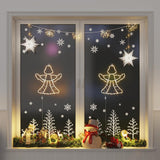 VidaXL Weihnachtsbeleuchtung Engelssilhouette 2 Stk. 50 LEDs warmweiß