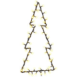 VidaXL Weihnachtsbeleuchtung Weihnachtsbaum Silhouette 80 LEDs warmweiß