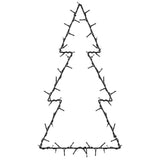 VidaXL Weihnachtsbeleuchtung Weihnachtsbaum Silhouette 80 LEDs warmweiß