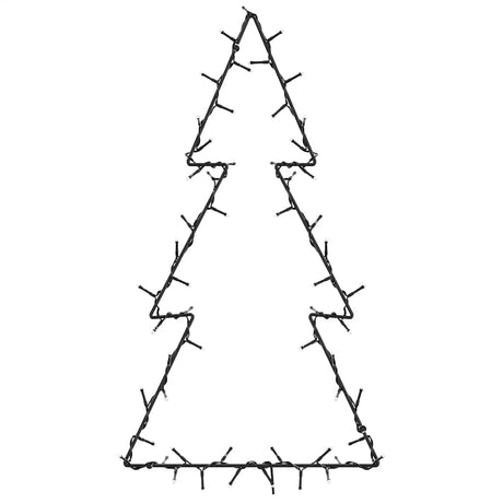 VidaXL Weihnachtsbeleuchtung Weihnachtsbaum Silhouette 80 LEDs warmweiß